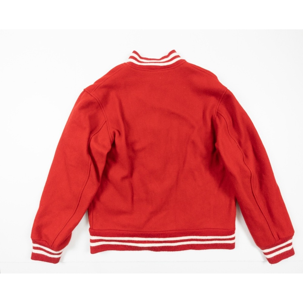 Huf Jacket Mens Xlarge Red Varsity Letterman Wool Streetwear Skateboard Adult View 5